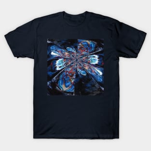 Midnight blue abstract T-Shirt